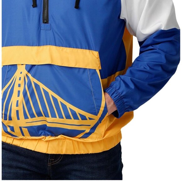 FOCO NBA Men’s Team Logo Warm-up Windbreaker Jacket Golden State Warriors L - Picture 3 of 6